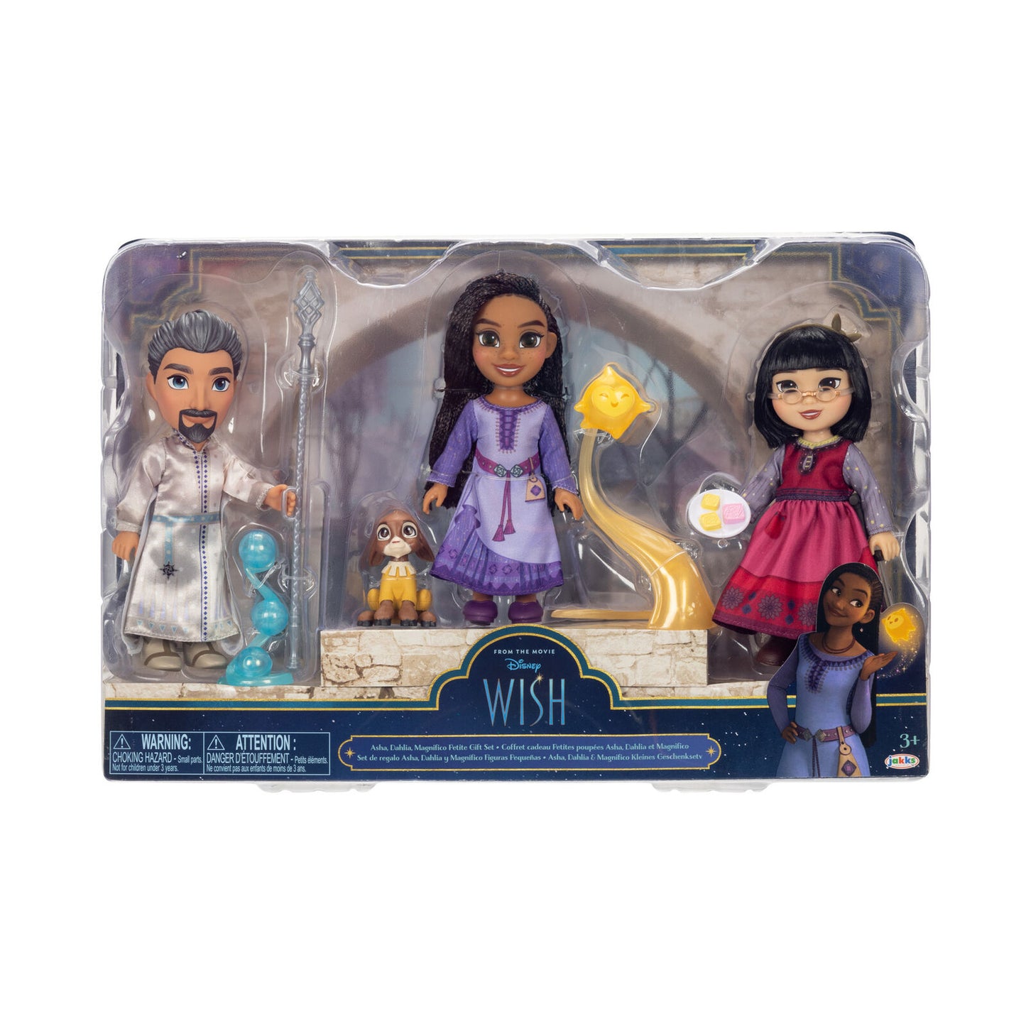 JAKKS Pacific Disney 100 Wish Asha Dahlia & Magnifico Doll Set